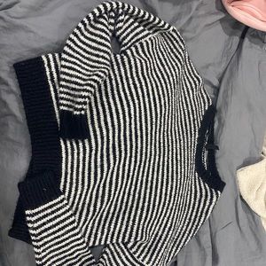 Black and White Striped Sweater